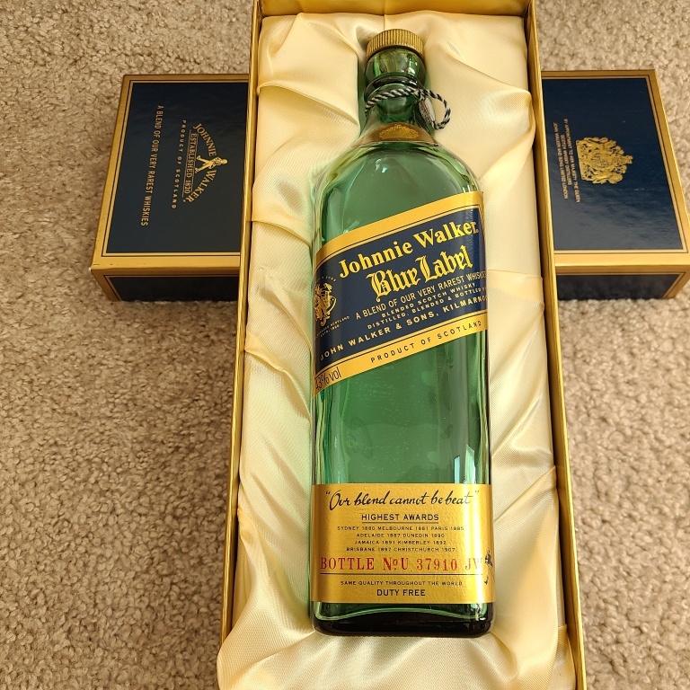 Johnnie Walker Blue Label Scotch Whisky Empty Bottle - photo 3