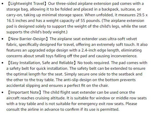 NEW~ Kids Travel Bed, Portable for Airplane/Train/Bus - photo 4