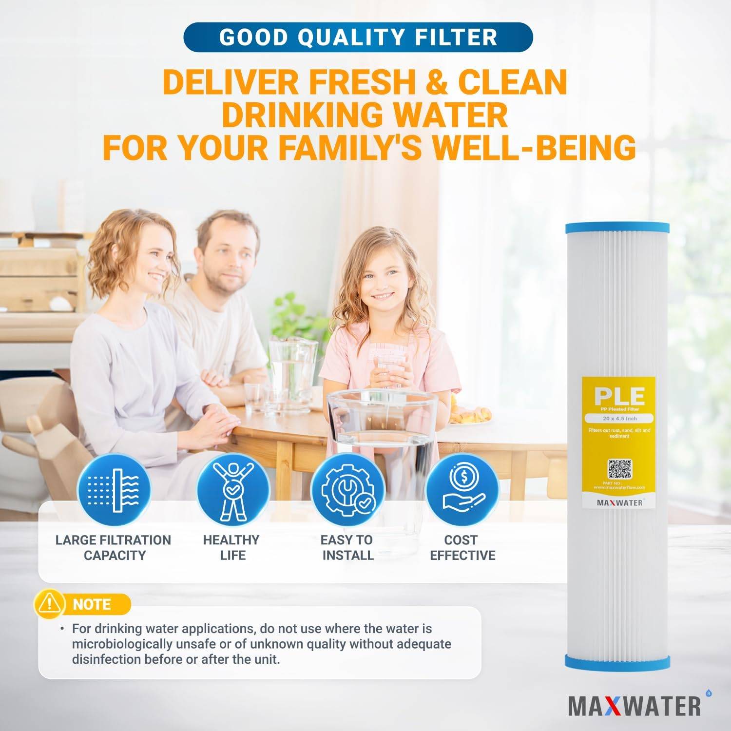 20” x 4.5” Max Water 50 Micron Sediment Filters – 2 Pack - photo 4