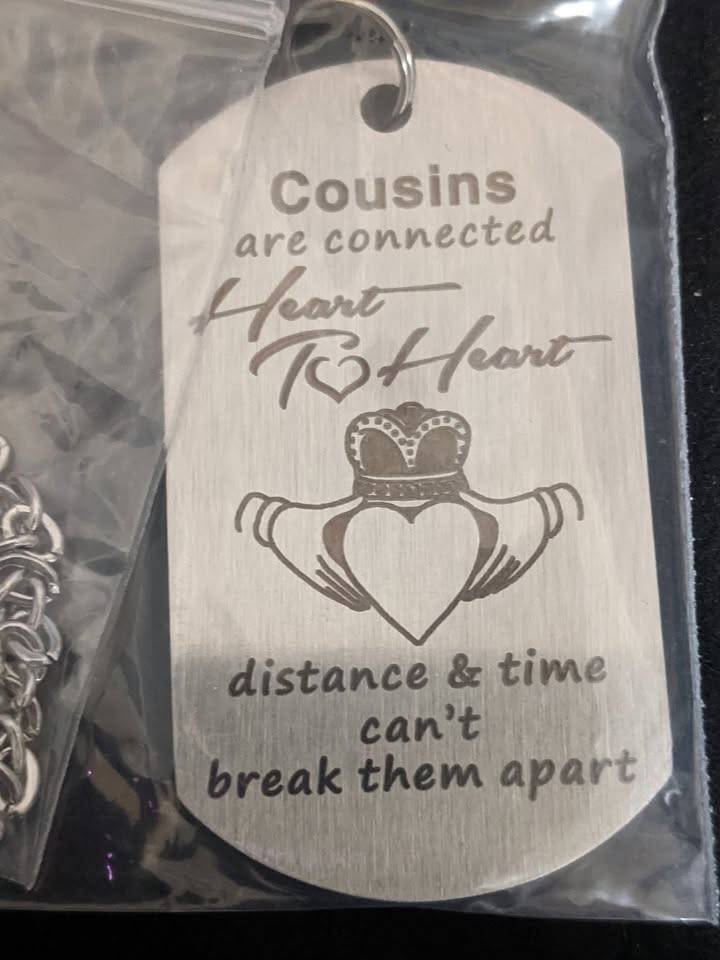 Necklace for Cousins, stainless steel , brand new - photo 2
