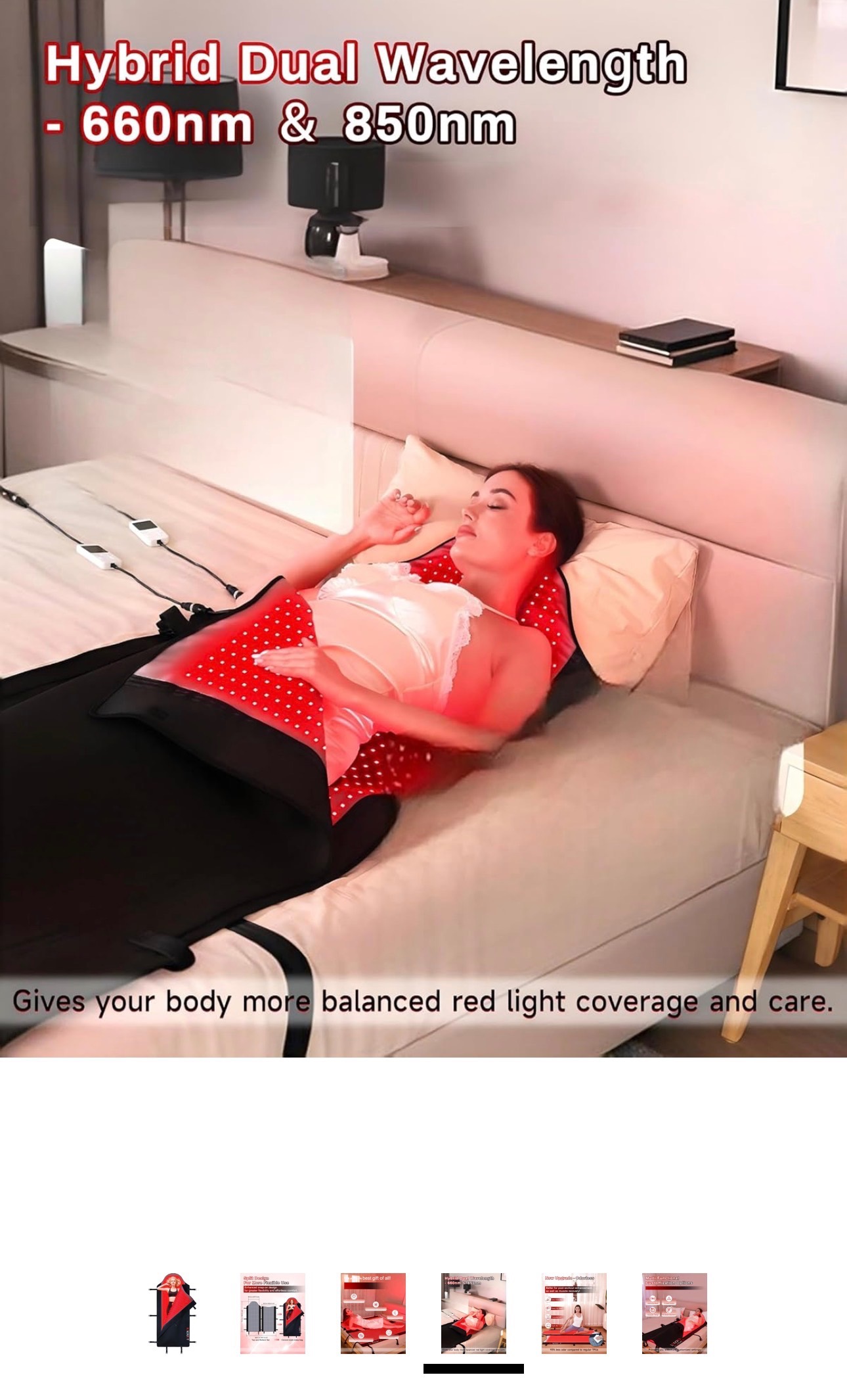 Red Light Mat Full Body Home Light Device 2600 LEDs 660nm&850nm - photo 4