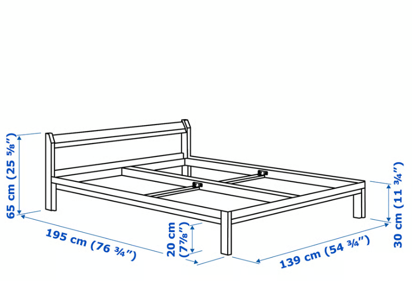 Ikea Full Bed Frame + Slates - photo 2
