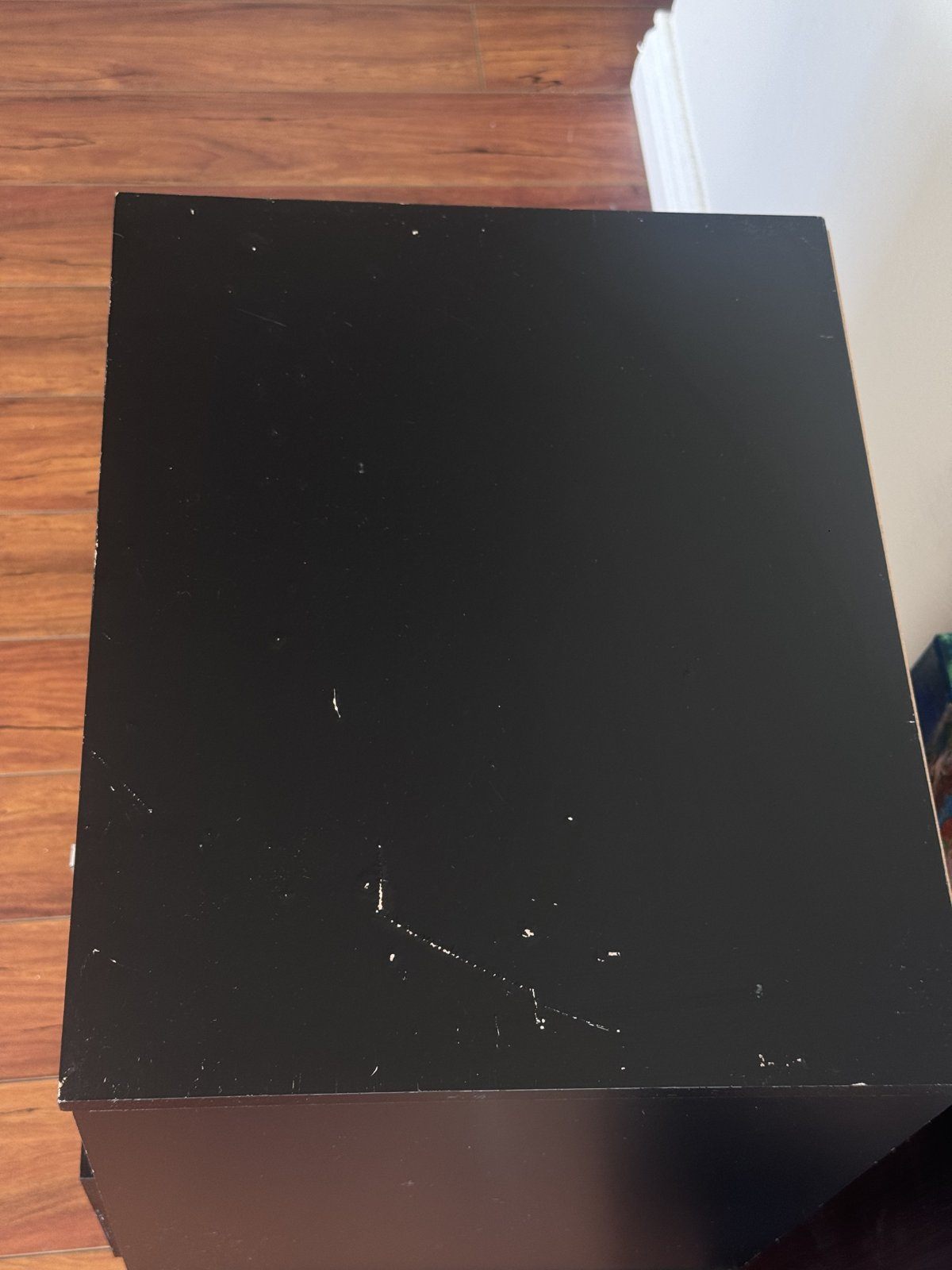Night Table / Nightstand, Black, Drawer and Open Shelf - photo 4