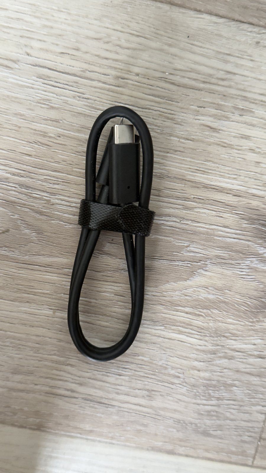 2 USB-C to USB-C Cables – Short, Black, with Velcro Ties - photo 2