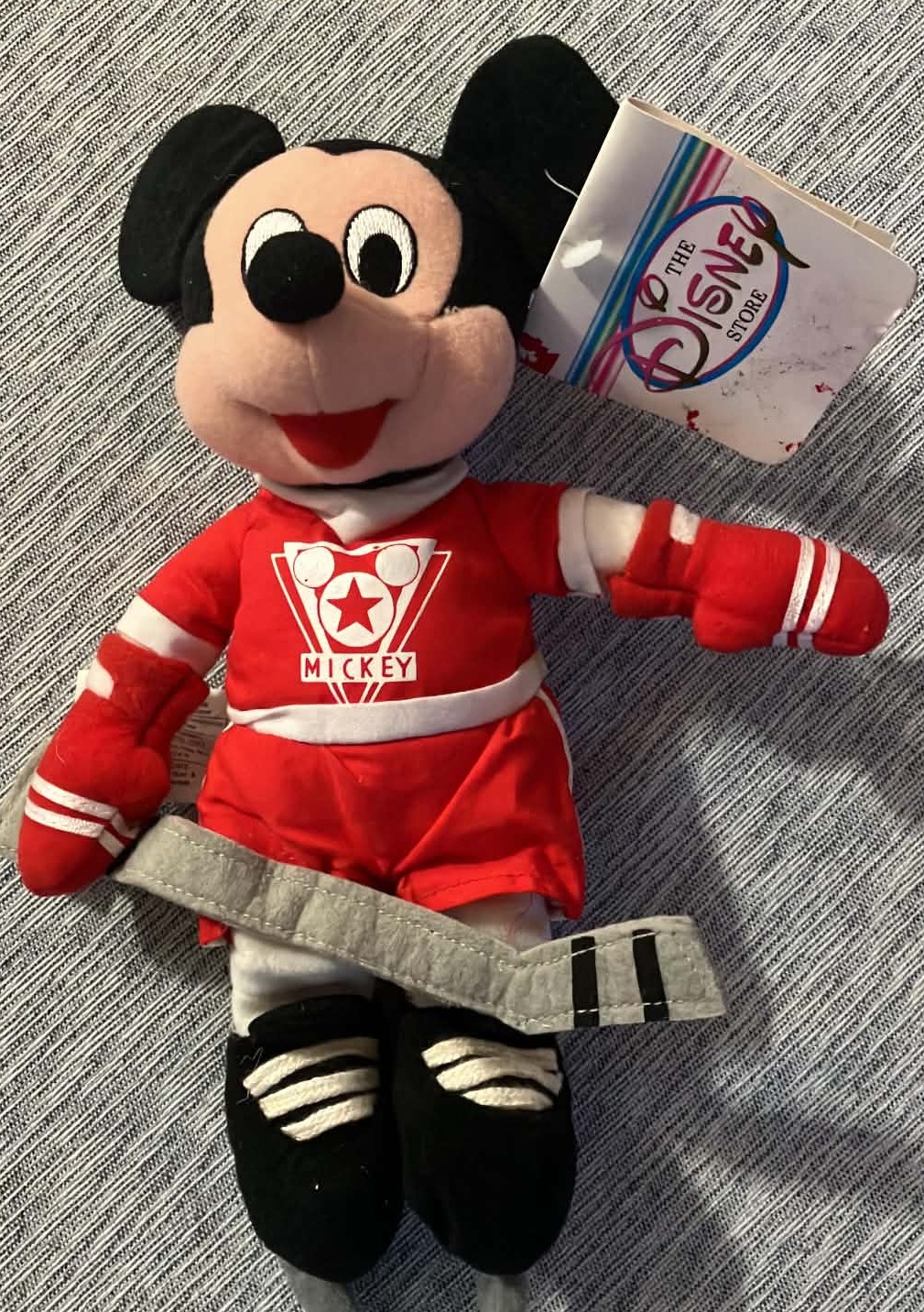 Disney Store Hockey Mickey Mouse Bean Bag Plush - 8 Inches