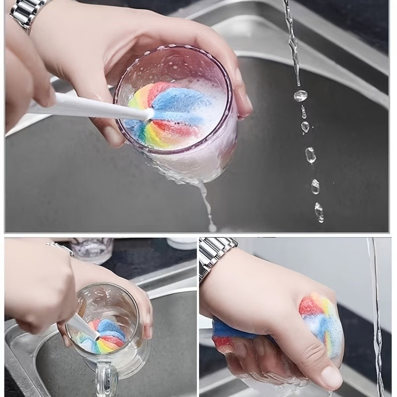 Rainbow-Colored Cleaning Brushes for The Kitchen - photo 3