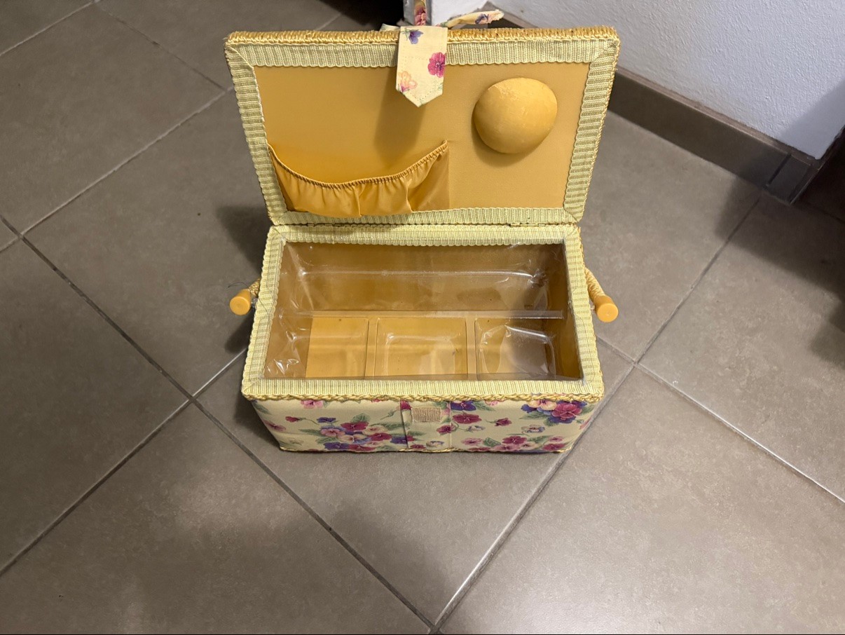 Floral Fabric Sewing Box with Tray & Pincushion - photo 5