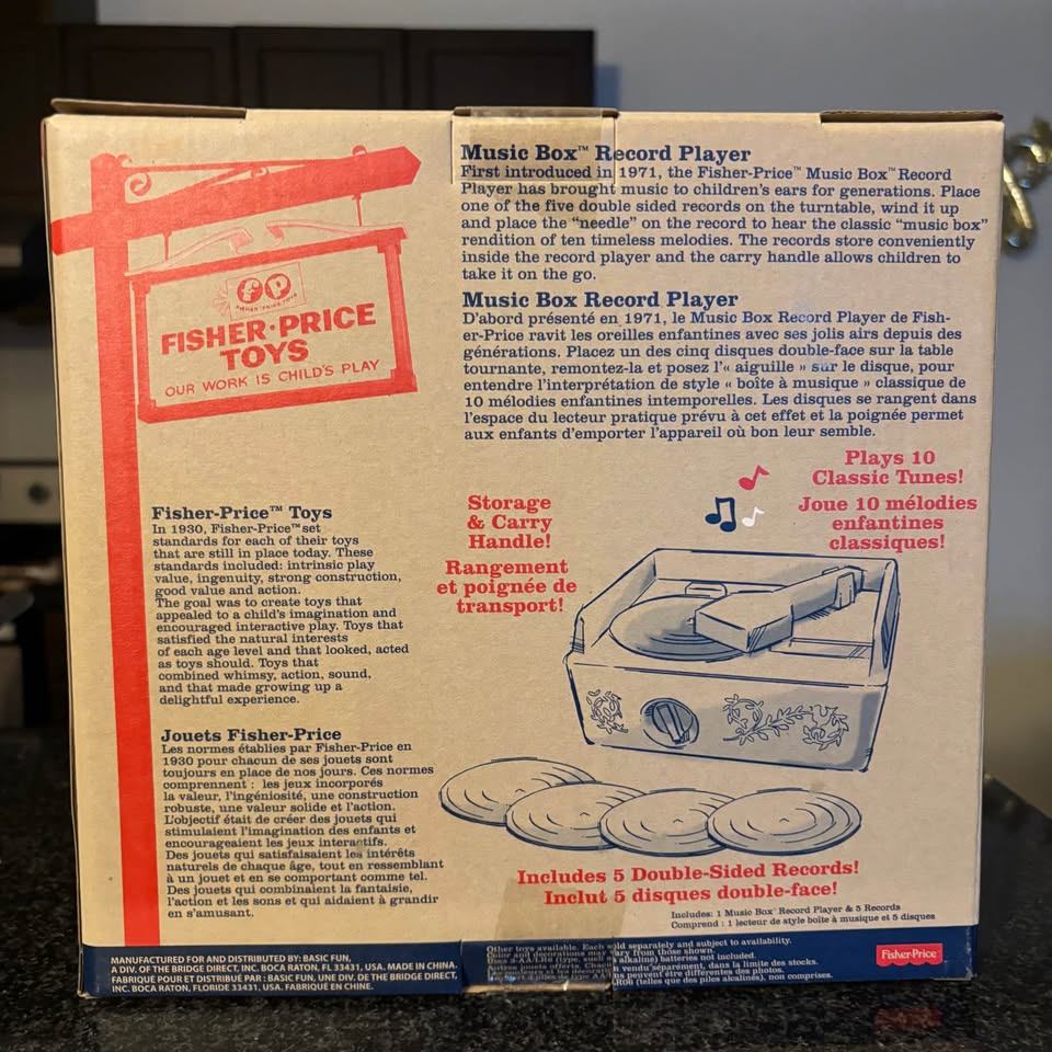 BNIB Fisher-Price Retro Music Box Record Player - photo 4
