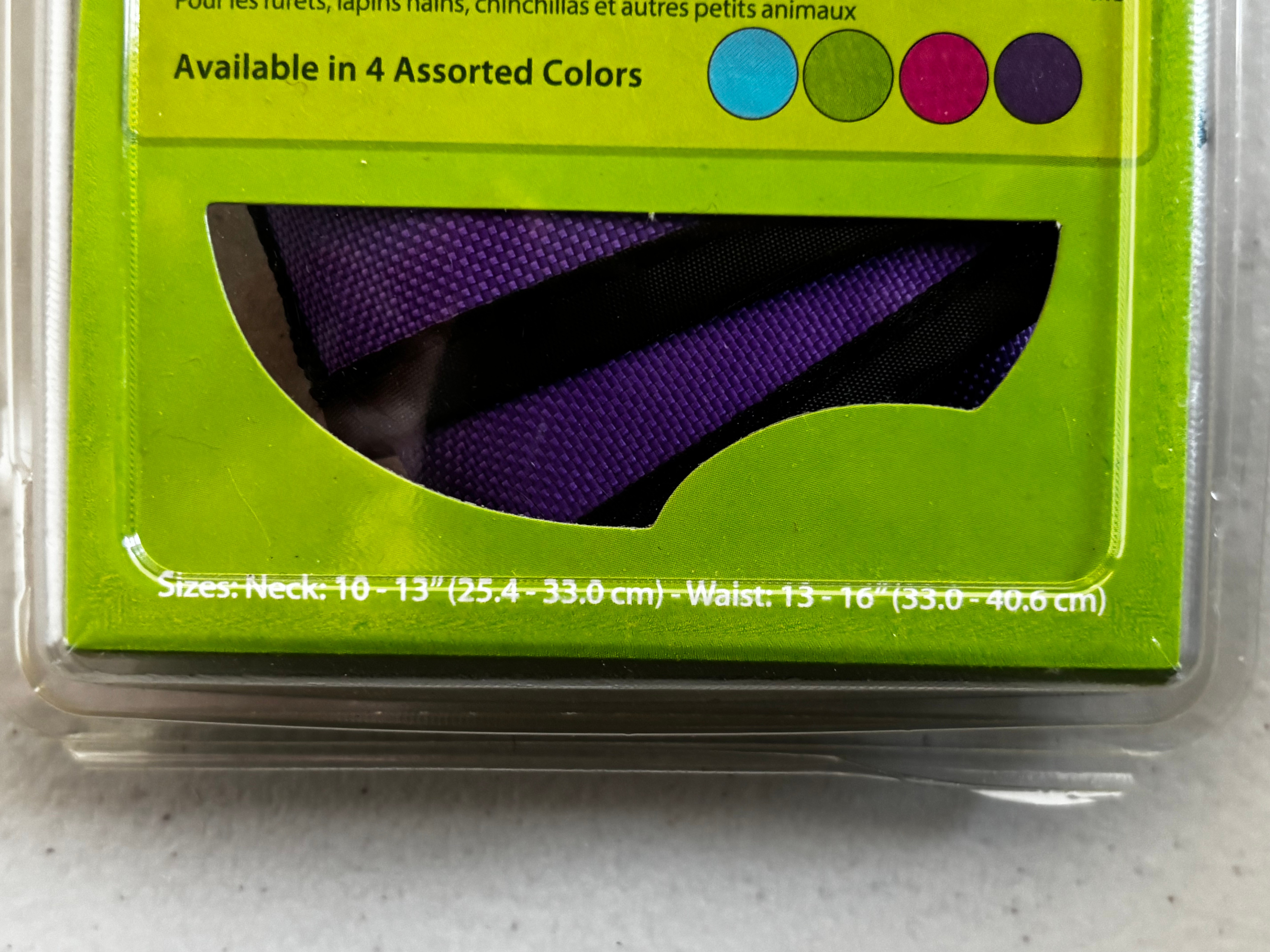 Kaytee Large Small Animal Stretchy Leash Harness Purple - photo 2