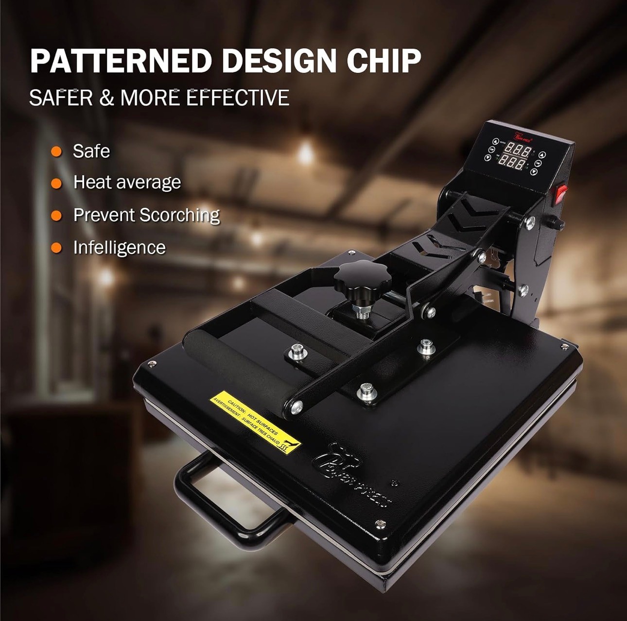 PowerPress Industrial-Quality Digital Heat Press Machine 15x15"