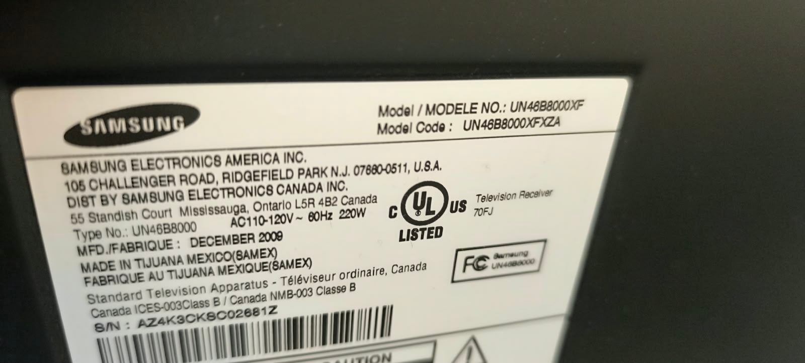 Samsung Flat Screen TV - photo 2