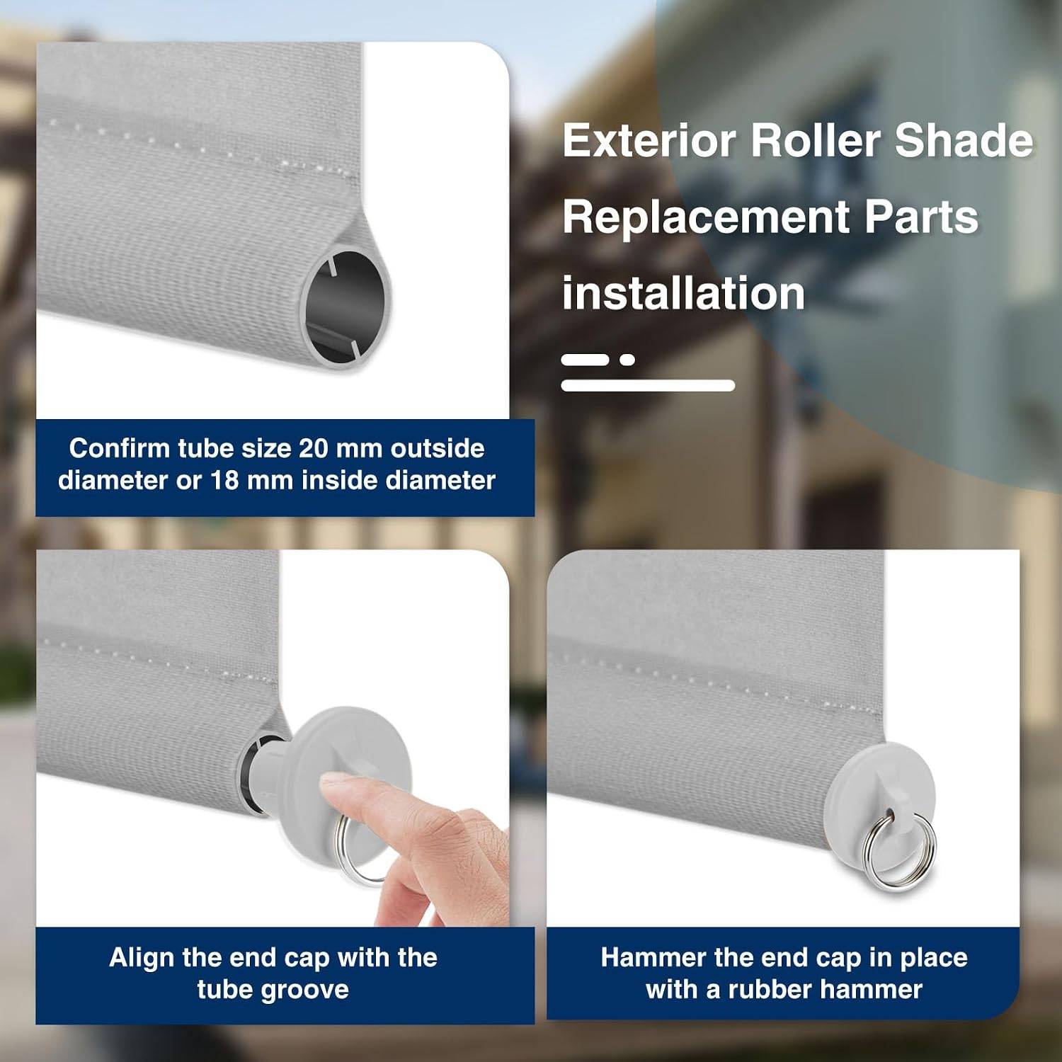 Outdoor Roller Shade Tie Downs & End Caps - photo 5