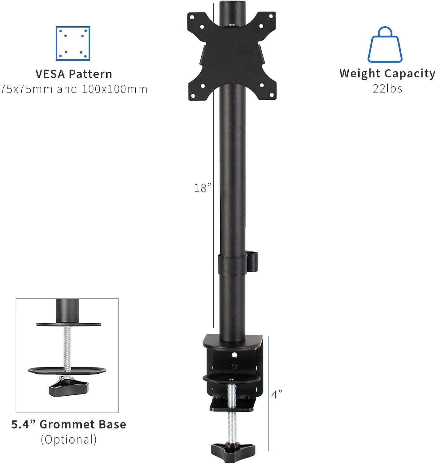 New  VIVO Single Ultrawide Monitor Fully Adjustable Desk Mount - photo 2