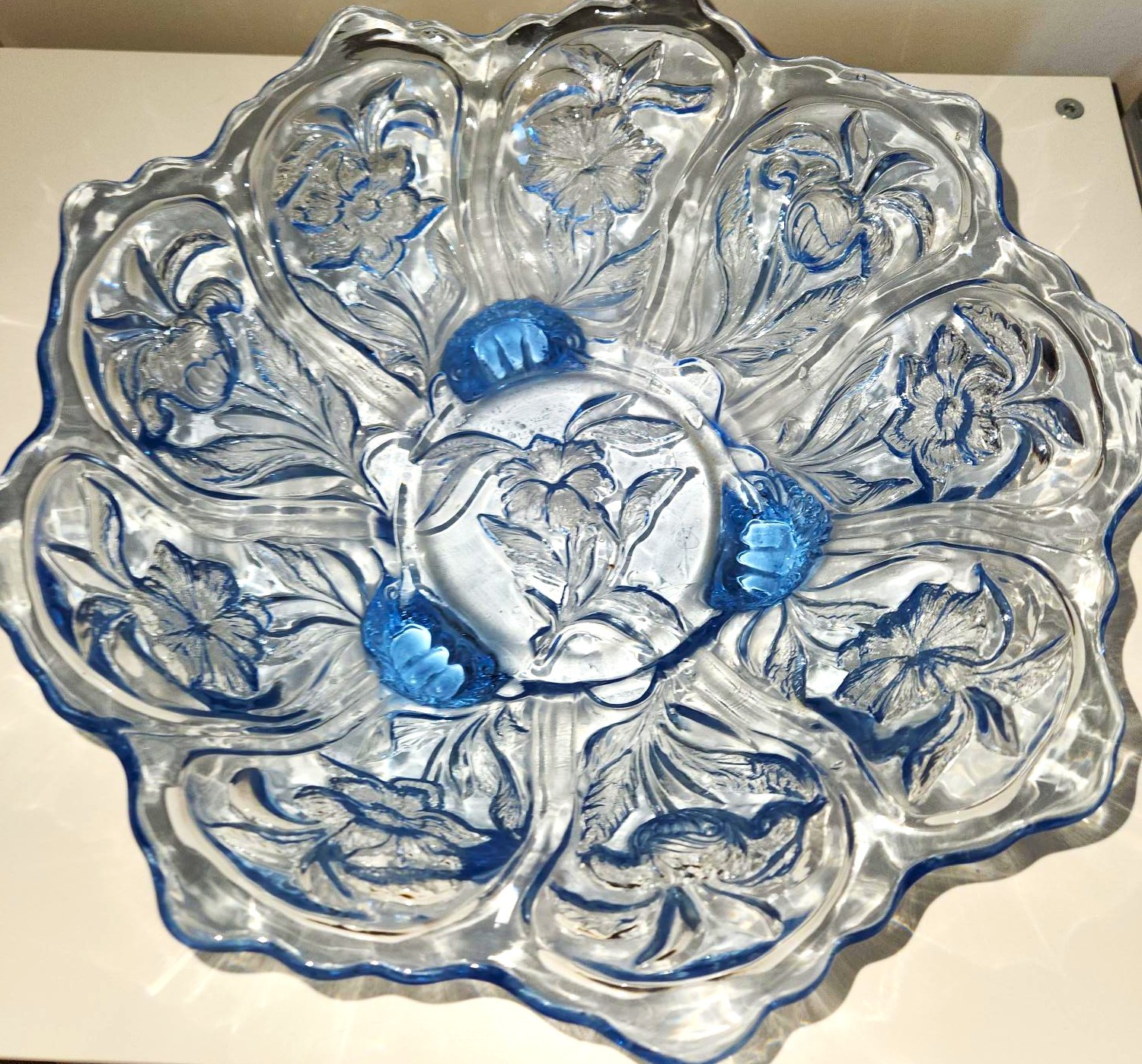 Vintage Cambridge "Everglades" 3-Footed Console Bowl - photo 5
