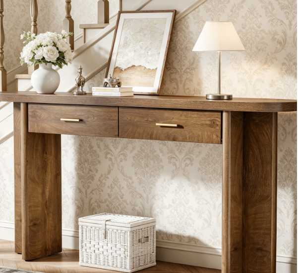 Lantine 63" Oval Console Table – Farmhouse Style - photo 5