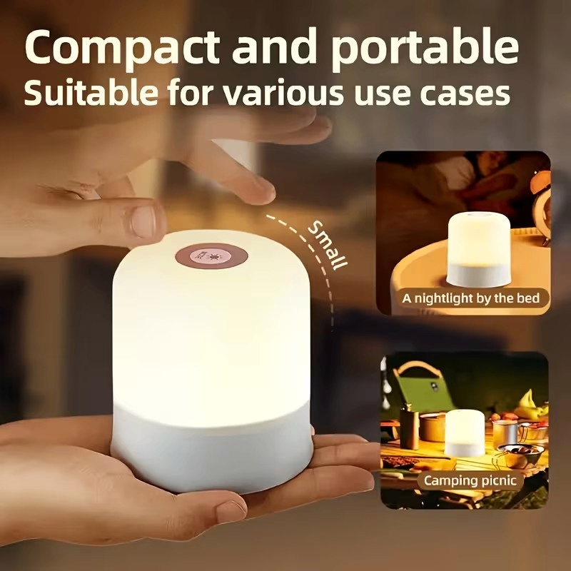 LED Touch Bedside Lamp, Portable Touch Night Light - photo 2