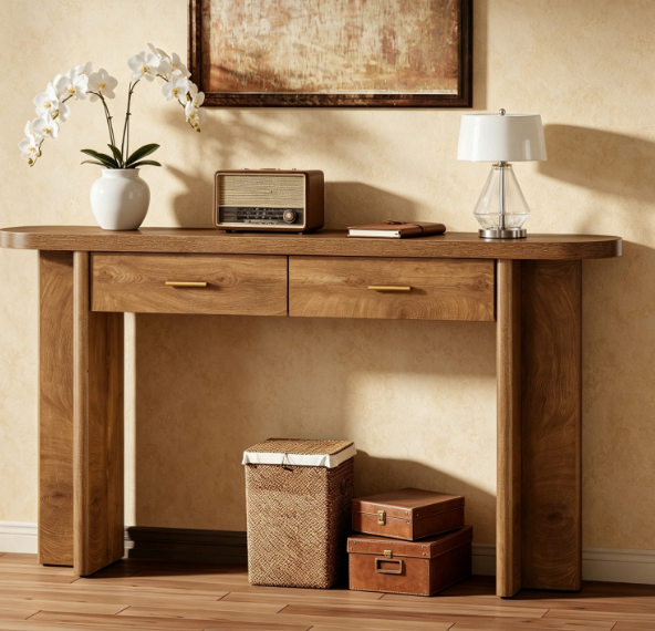 Lantine 63" Oval Console Table – Farmhouse Style