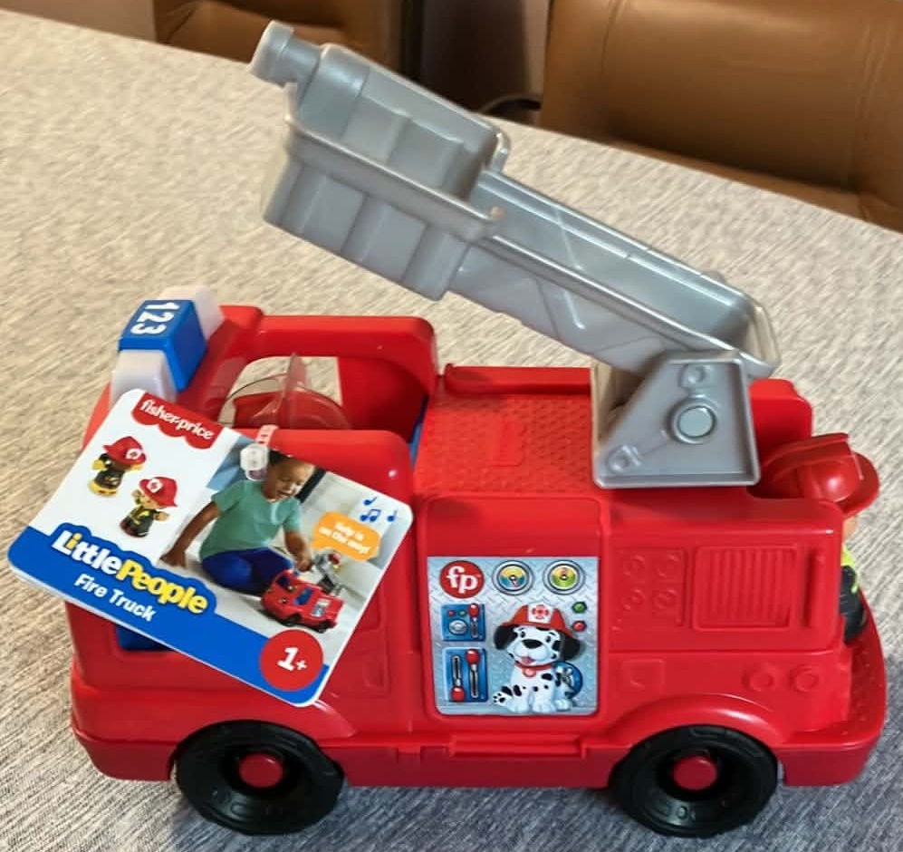Little People Musical Push Fire Truck with 2 Figures (New)