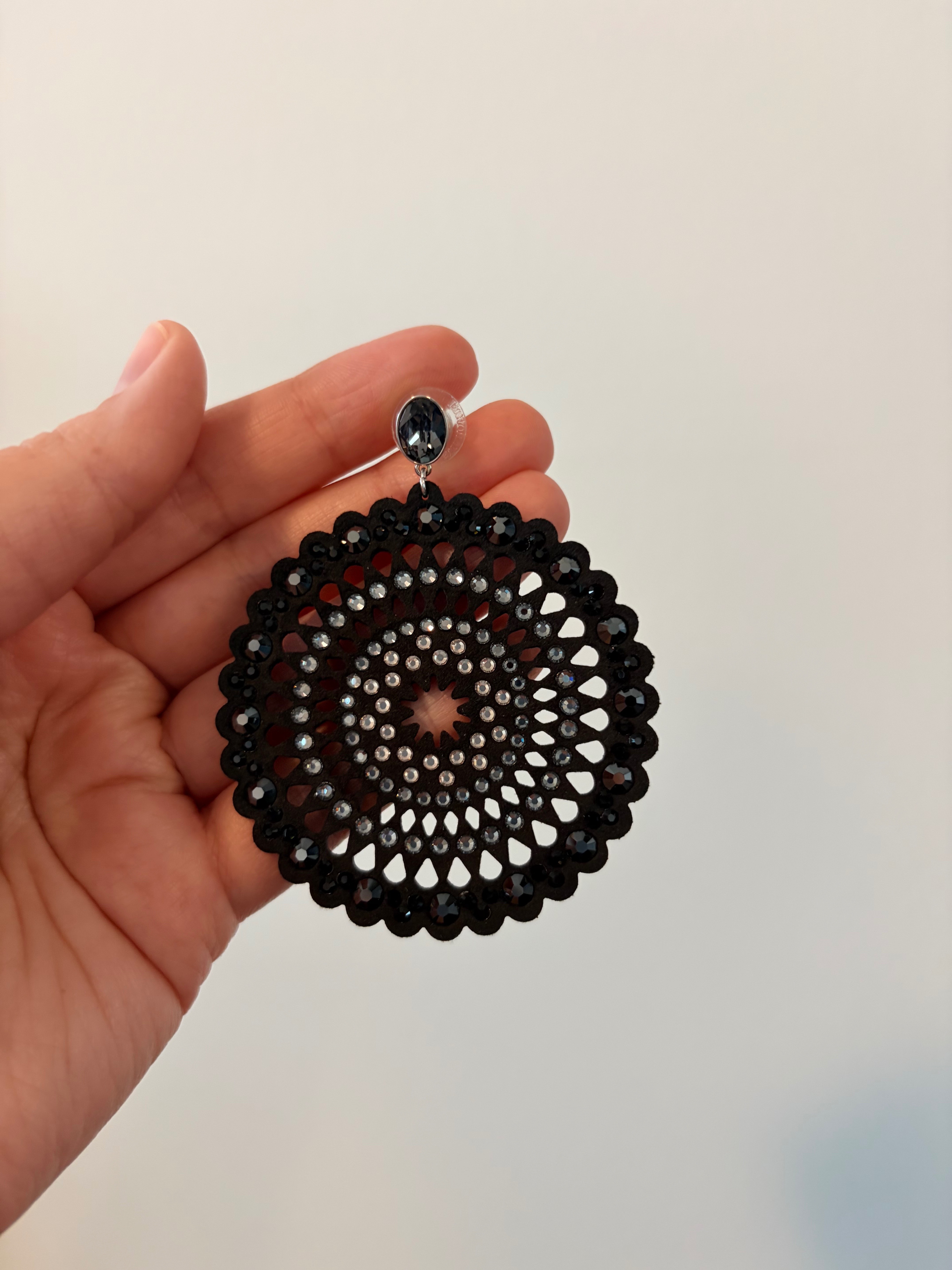 Swarovski Suede Crystal Statement Earrings - photo 4