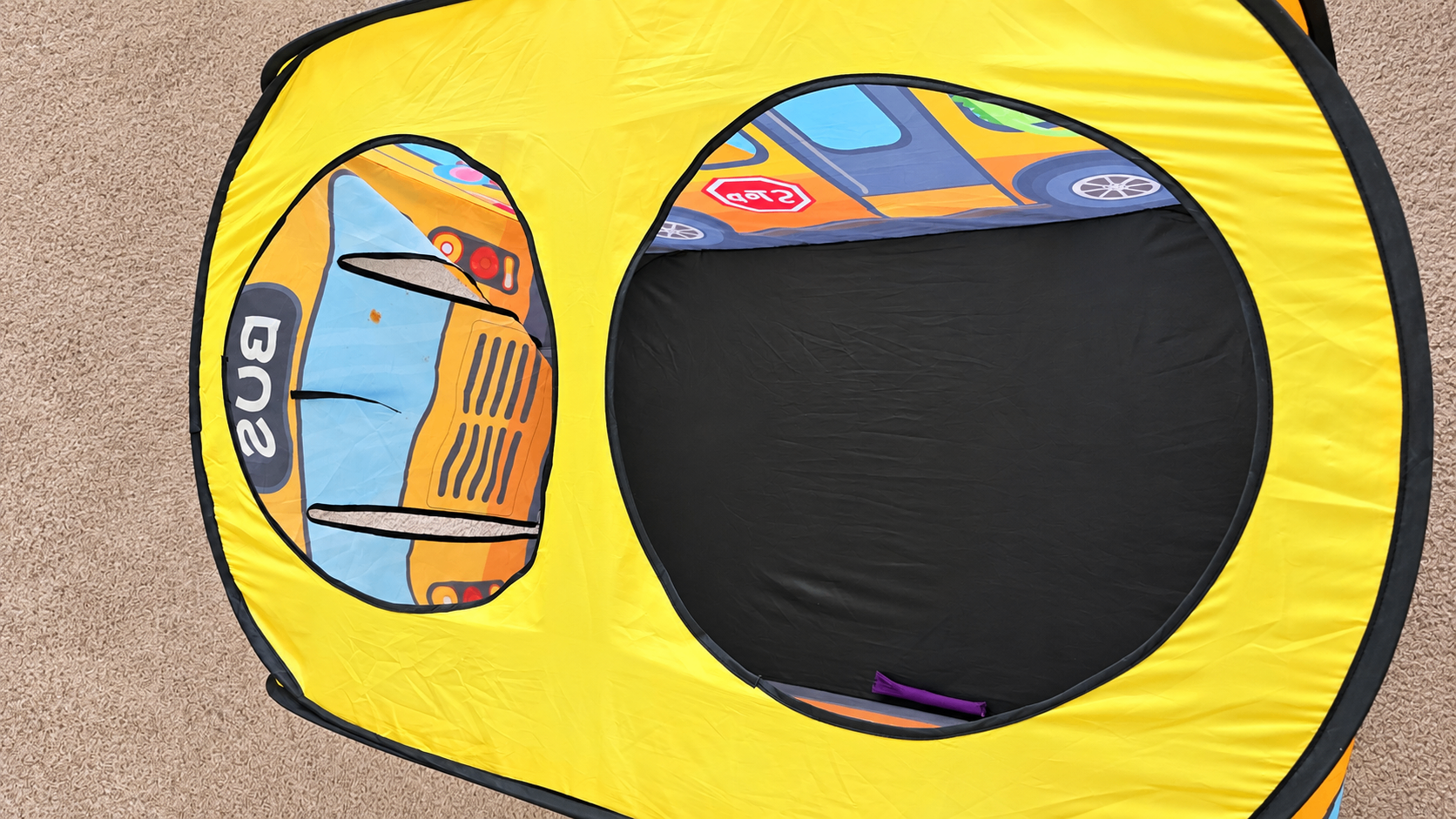 Kids Pop-Up Yellow School Bus Play Tent - photo 3