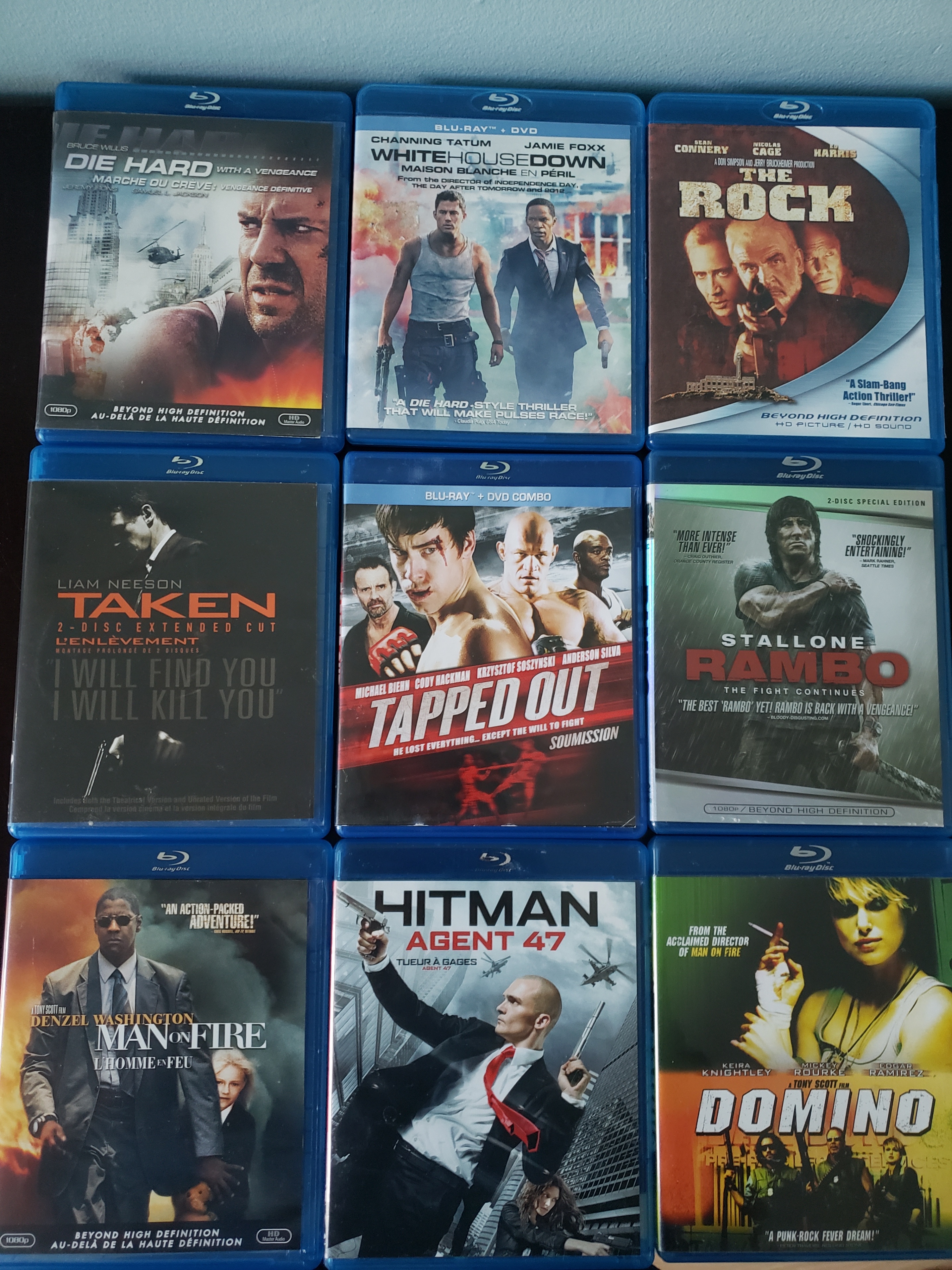 9 Action Movies Bluray Bundle