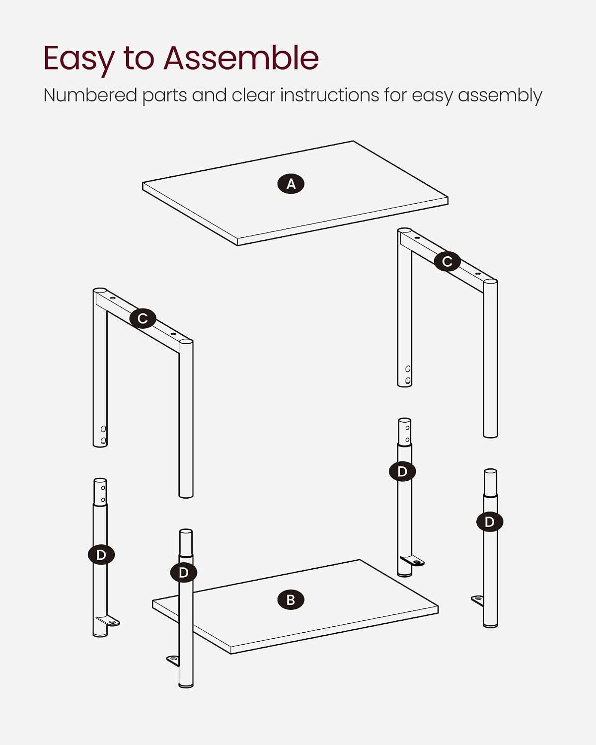 Side Table, Small End Table, Nightstand - photo 2