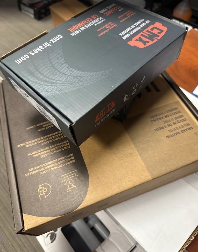CMX Ceramic Brake Pads and Slotted Brake Rotor