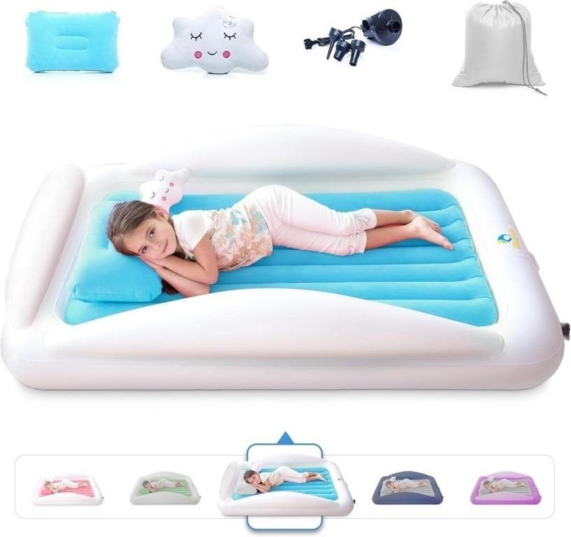 NEW Sleepah Inflatable Toddler Travel Bed, Air Mattress + Pump