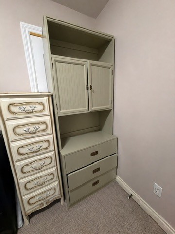 Tall Wood Storage Cabinet / Hutch with 3 Drawers - $100 - photo 2