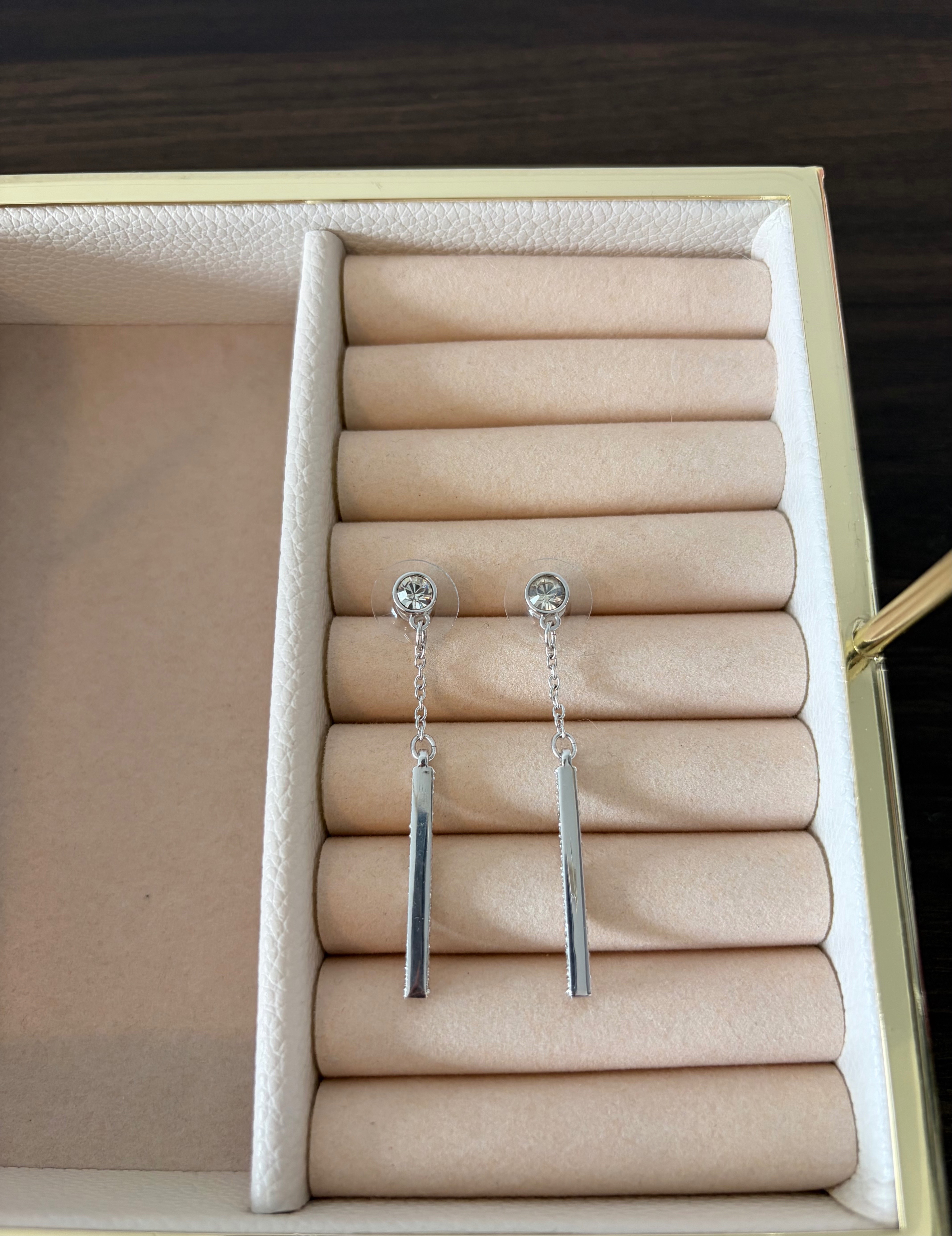 Swarovski Bar Drop Earrings - photo 3