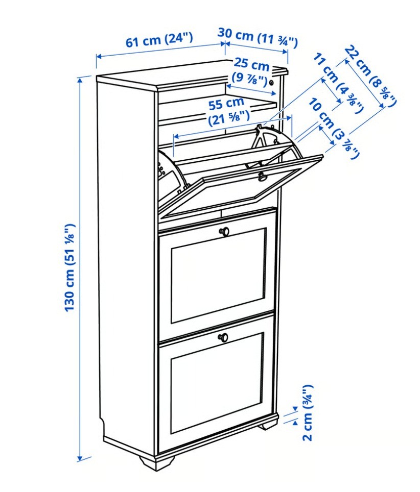 IKEA Shoe Cabinet - White - photo 2