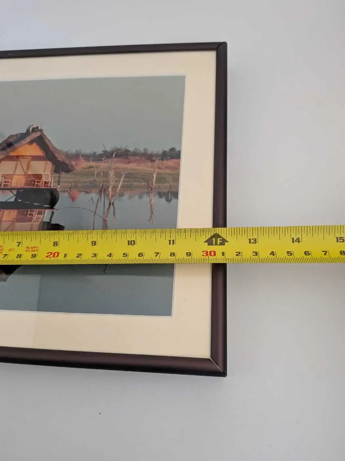 Framed Lake House Landscape Art - photo 4