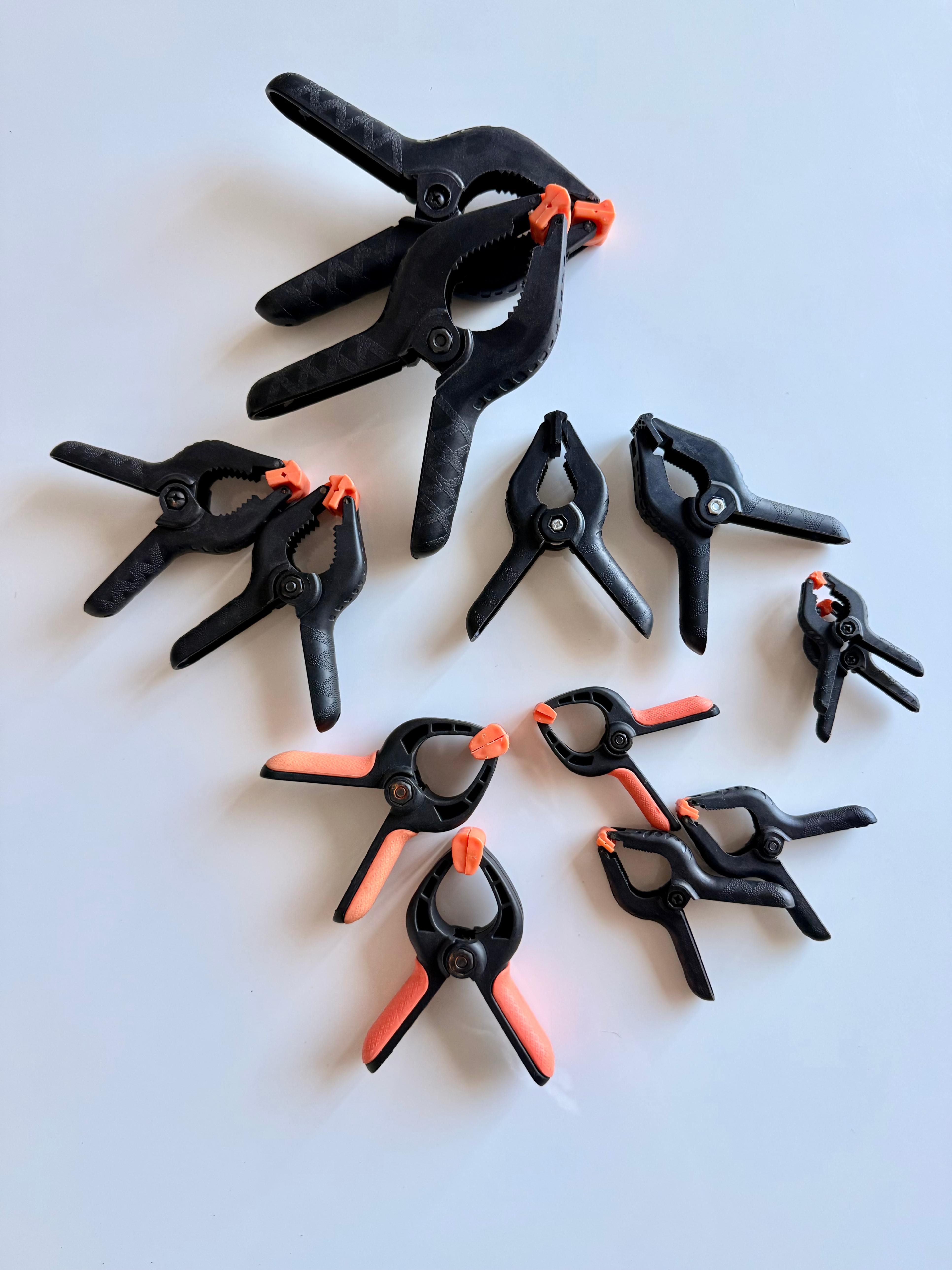 Set of 13 Assorted Spring Clamps