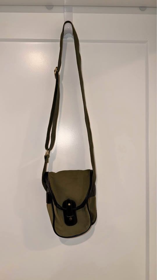 Olive Green Canvas Crossbody Bag