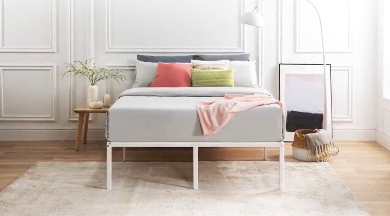Mellow Mattress 14 Inch Metal Platform Bed Heavy Duty King Size - photo 2