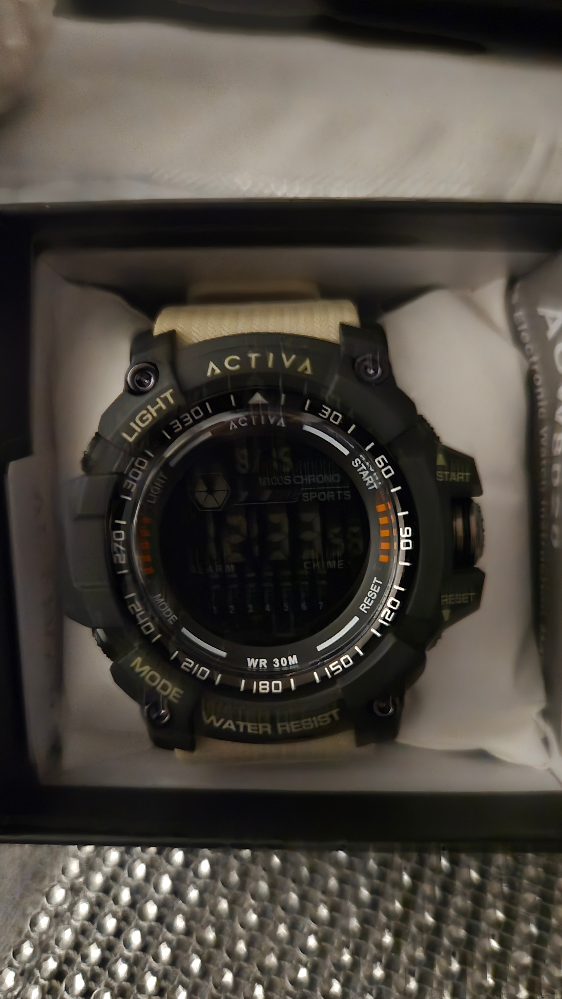 Activa Strike X Invicta Digital Men's Watch - 56mm. Beige