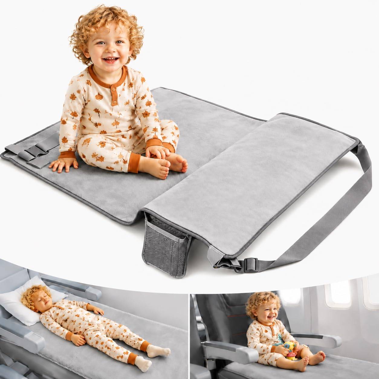 NEW~ Kids Travel Bed, Portable for Airplane/Train/Bus