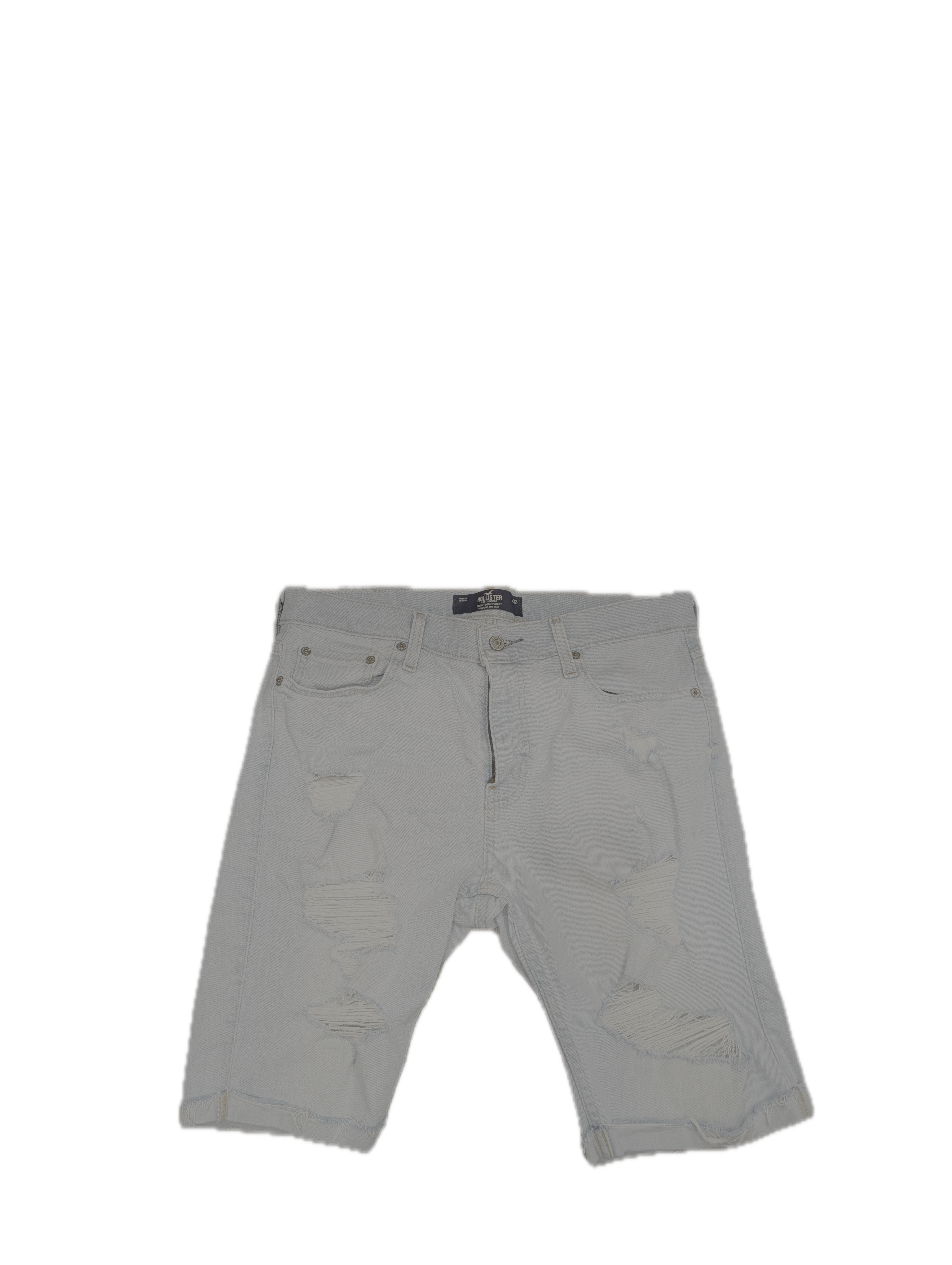 Hollister Men's Distressed Denim Shorts - Size 32