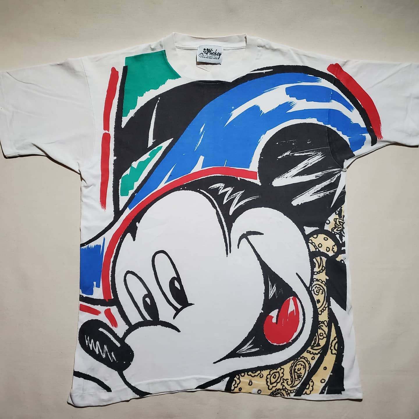 Vintage Mickey Mouse Cowboy All-Over Print T-Shirt