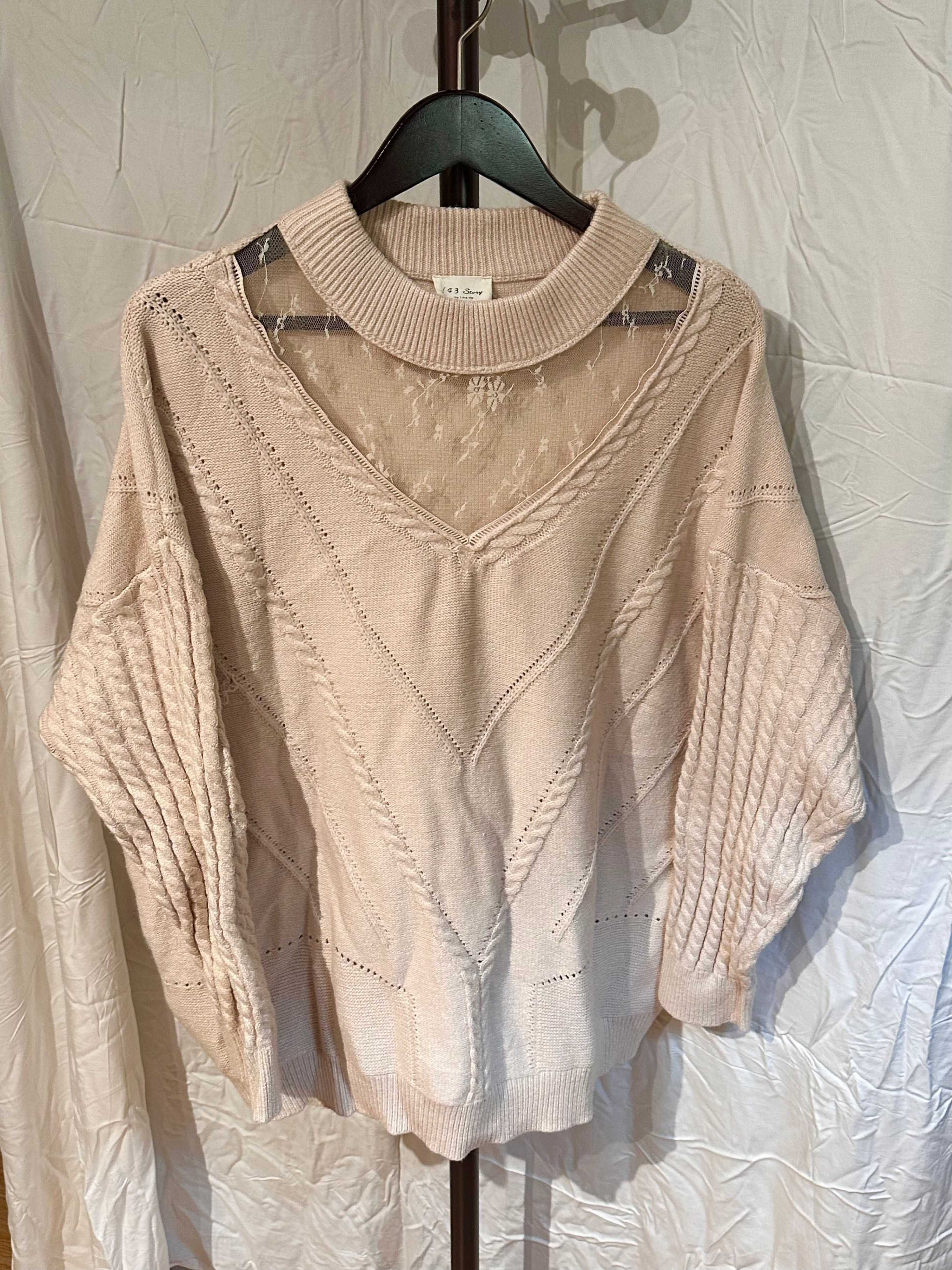 Lace-Detailed Sweater (3XL)