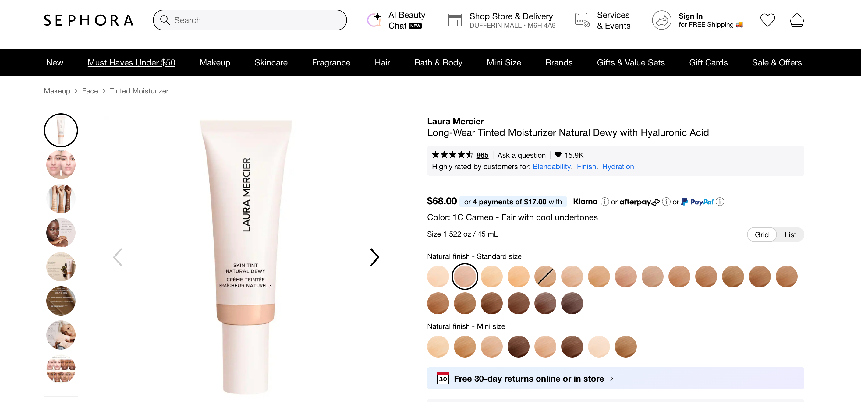 Laura Mercier Tinted Moisturizer, Shade Cameo, Older Packaging - photo 3