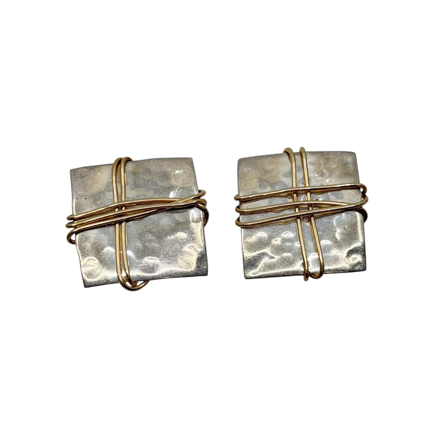 Hand Made sterling silver Gold filled earrings - GM1080