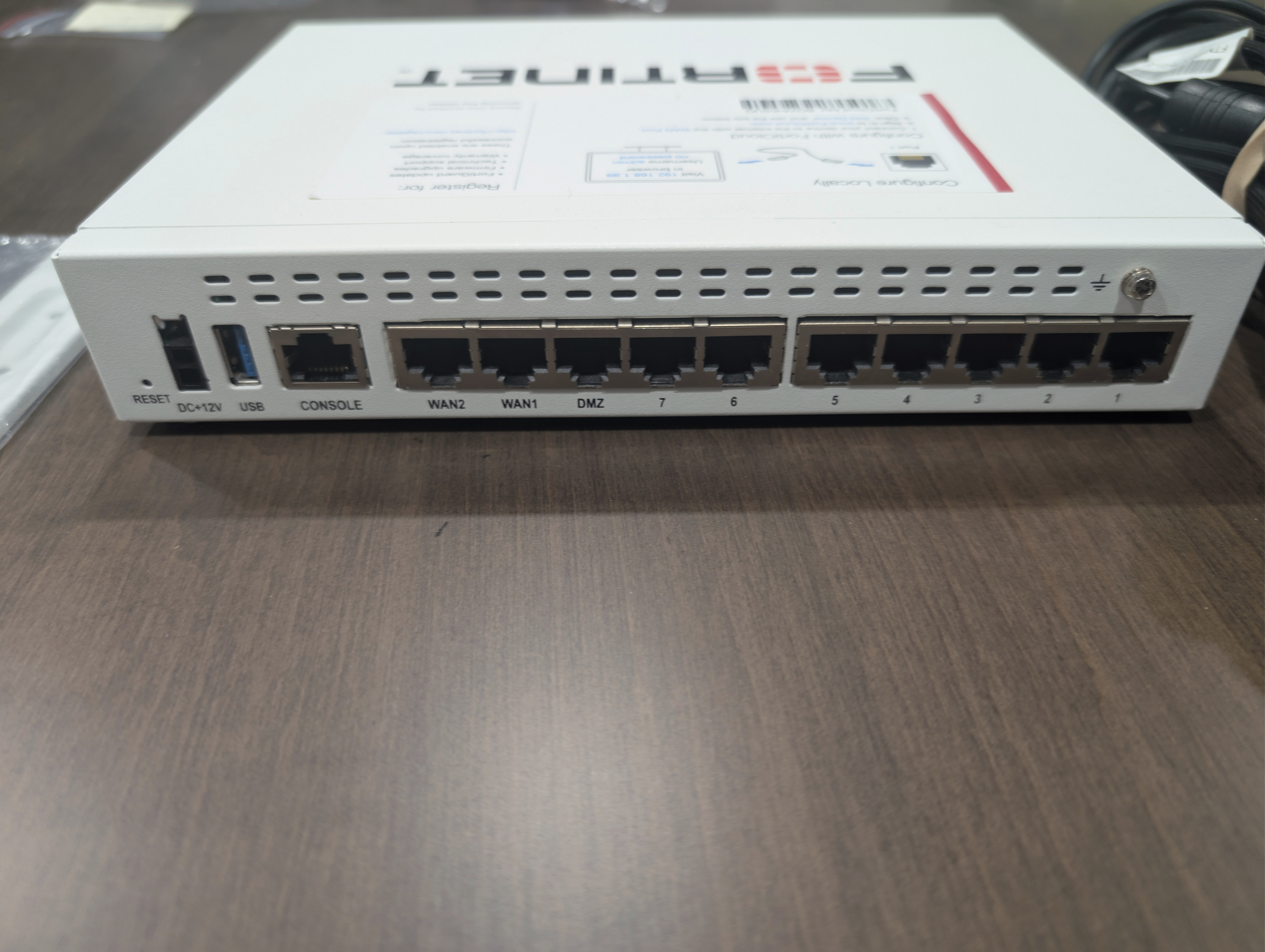 Fortigate 60E Firewall with Power Supply and Mounting Bracket - photo 2