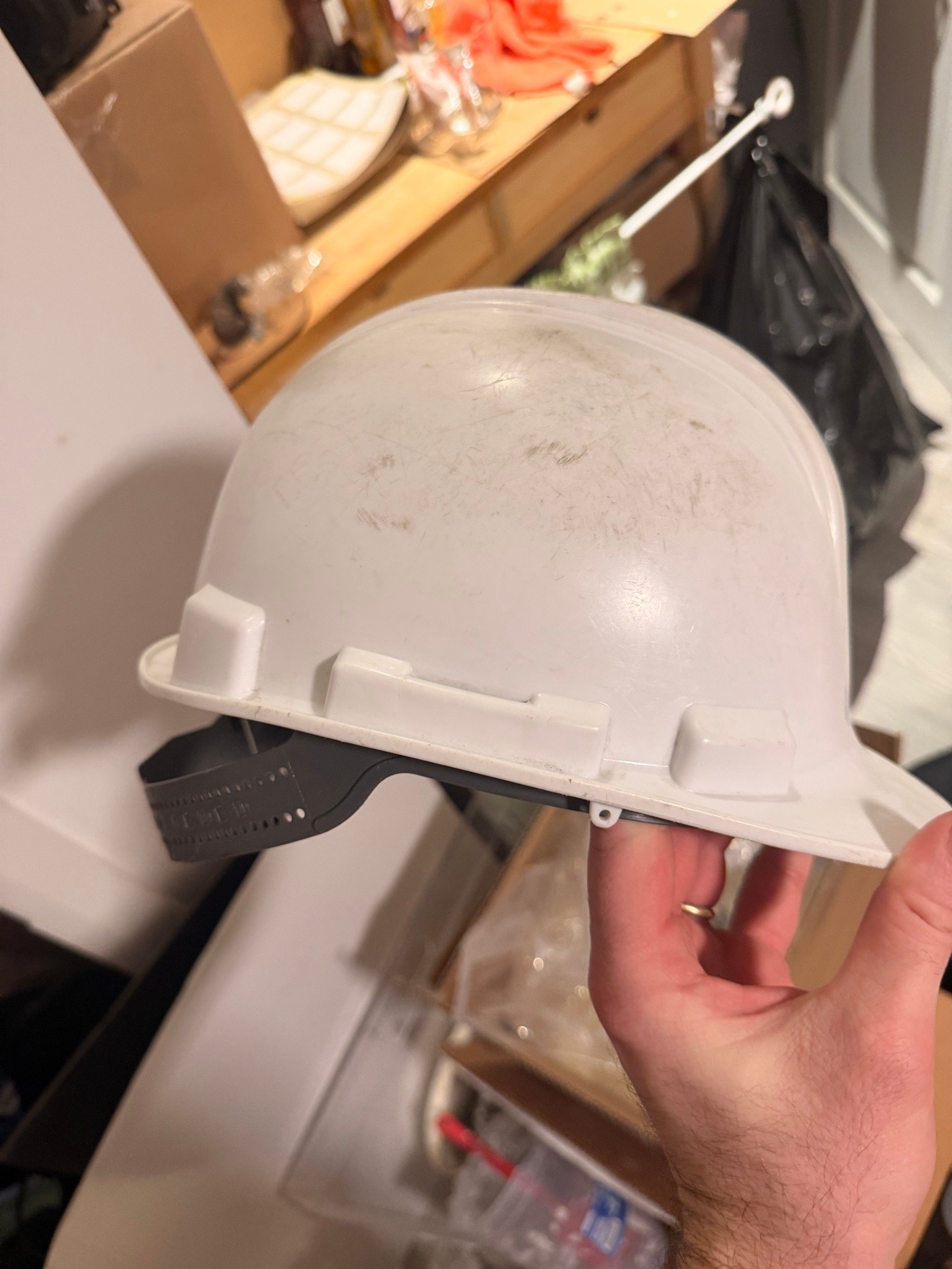 White Hard Hat - CSA Type 1 Class E, Ratchet Suspension (Used) - photo 2