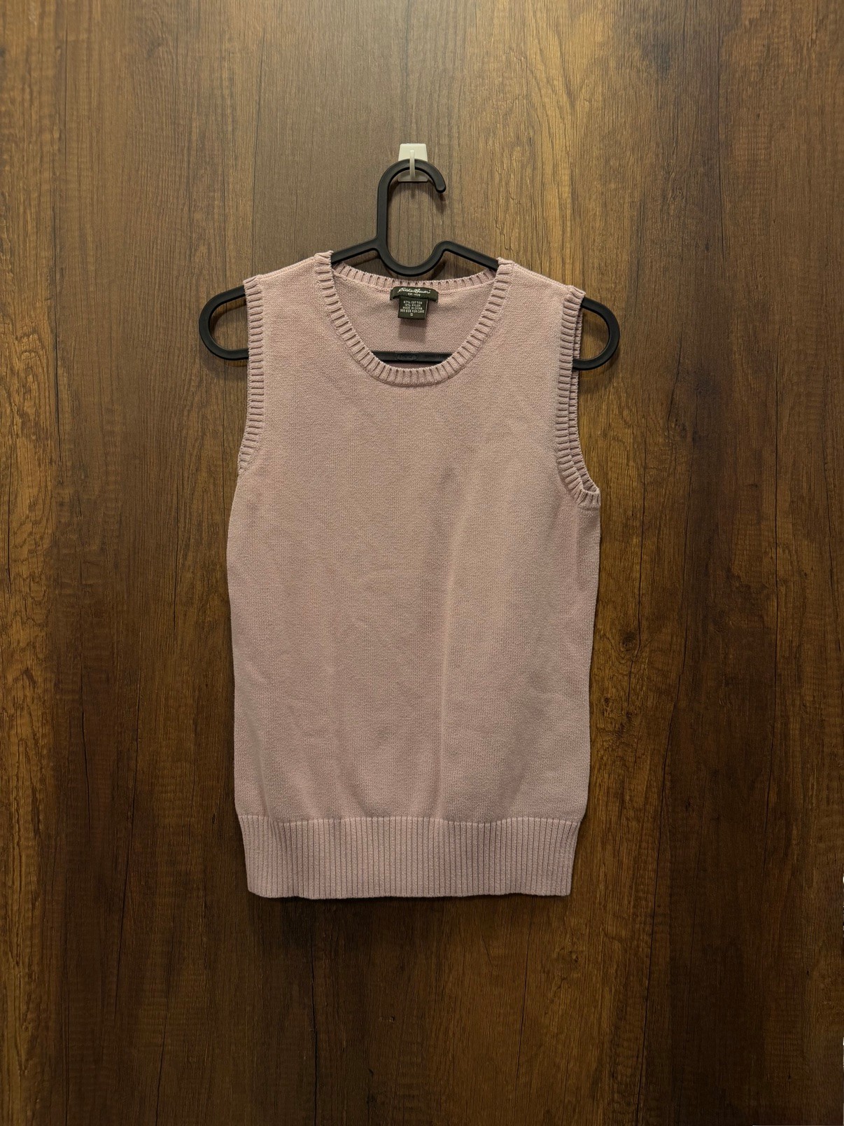 Eddie Bauer Blush Pink Knit Vest, Size S