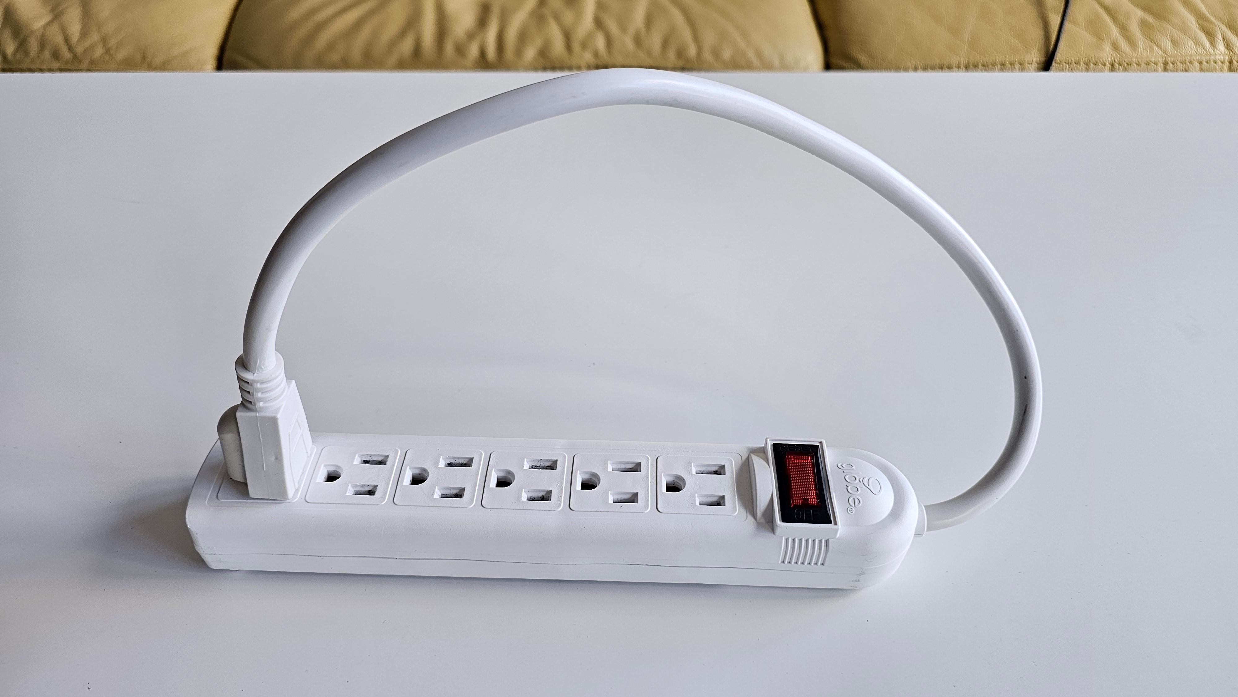 White 6-Outlet Extension Cord