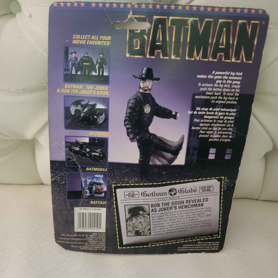 Vintage 1989 Batman Bob the Joker's Goon Figure — New on Card - photo 4