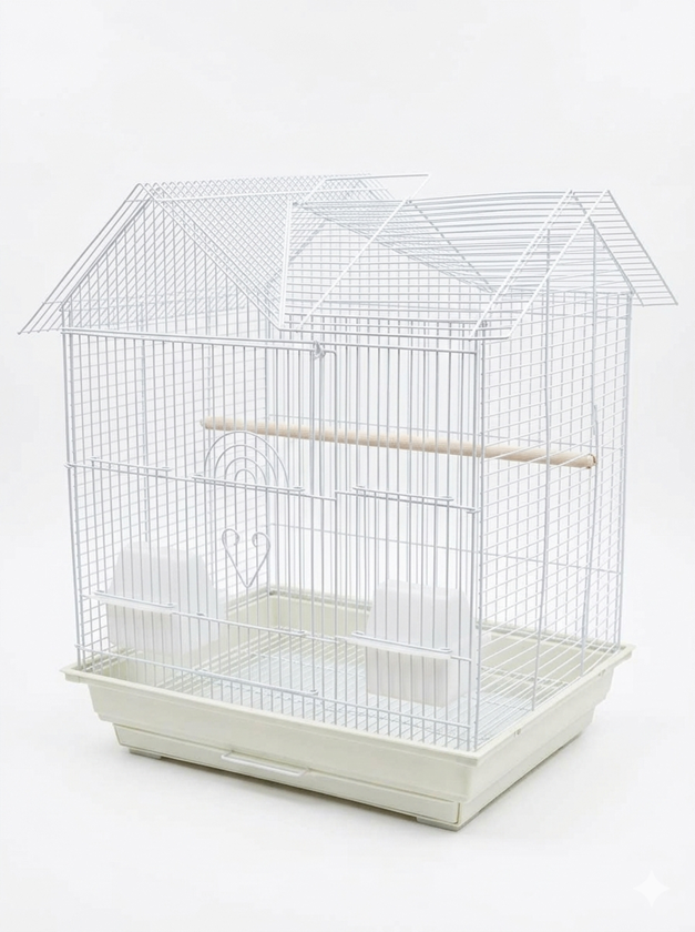 18x14" Double House Roof Top Small Bird Cage