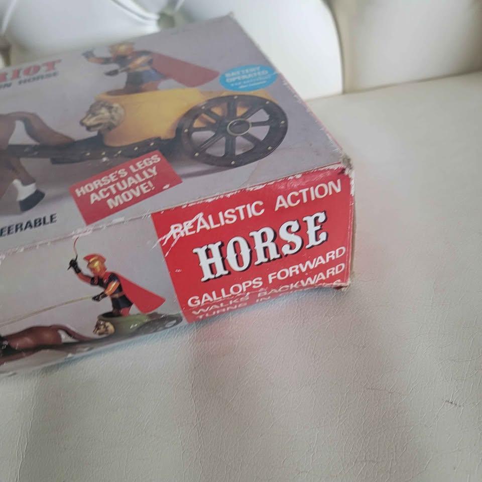 1970s battery Roman chariot horse set - photo 5