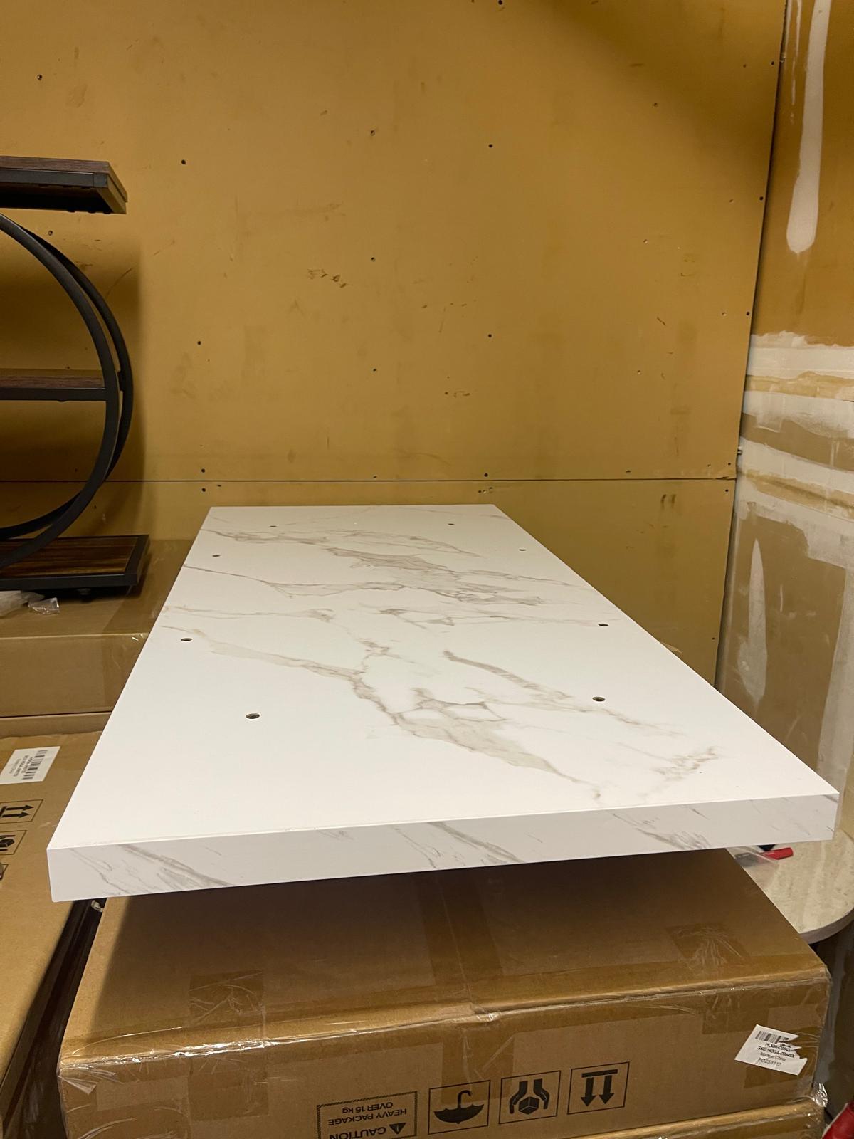 Modern Gold Marble Coffee Table – 47” - photo 4